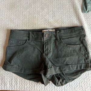 Army green hollister shorts